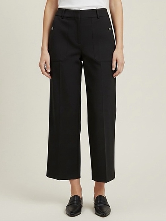 J. Crew Pants - J.Crew Sydney Wide Leg Crop Pants Black 2P Petite High Rise Stretch NWT Womens
